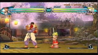 Tatsunoko VS Capcom (Wii): Ryu & Chun-Li VS Donronjo & Roll