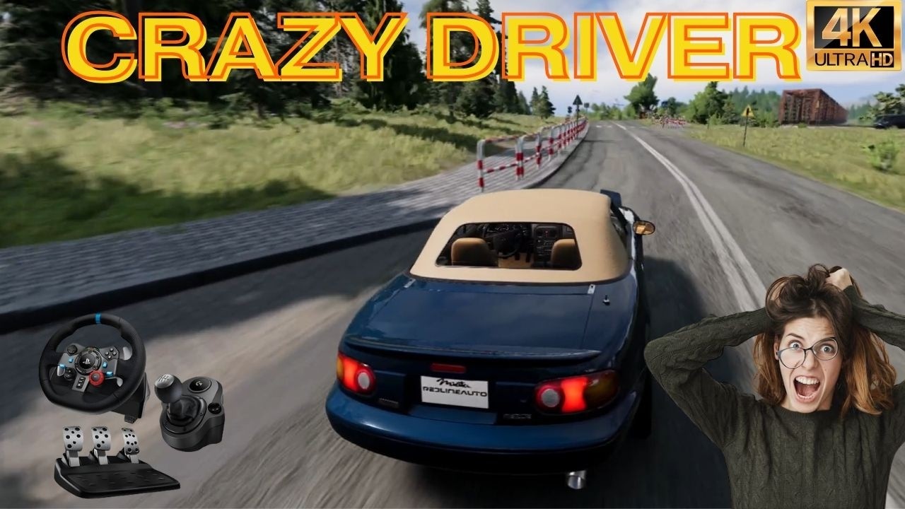 Mazda Miata -BeamNG Drive - G29 Steering Wheel- 4K #beamngdrive