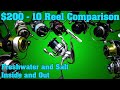 200 spinning reel buying guide  teardown comparison and review shimano daiwa abu garcia penn