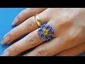 Кольцо из бисера "Нежный Цветочек"/Ring of beads "Gentle Flower"