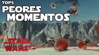 TOP5 Peores momentos de los Ultimos Jedi - Star wars en español