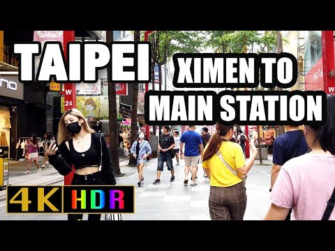 Download Taipei walk Ximen to Main Station - June 19 2022 TAIWAN【4K】