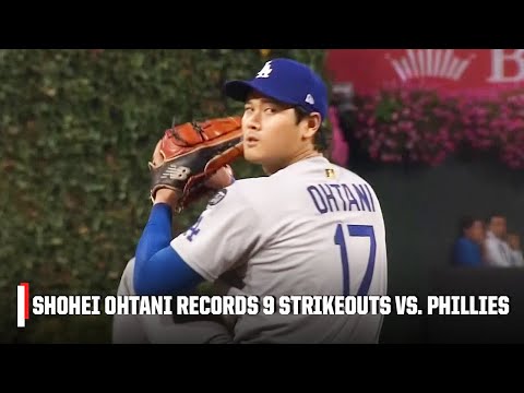 Shohei Ohtani records 9 strikeouts in Game 1 of the NLDS vs. Phillies 😤 | ESPN MLB
