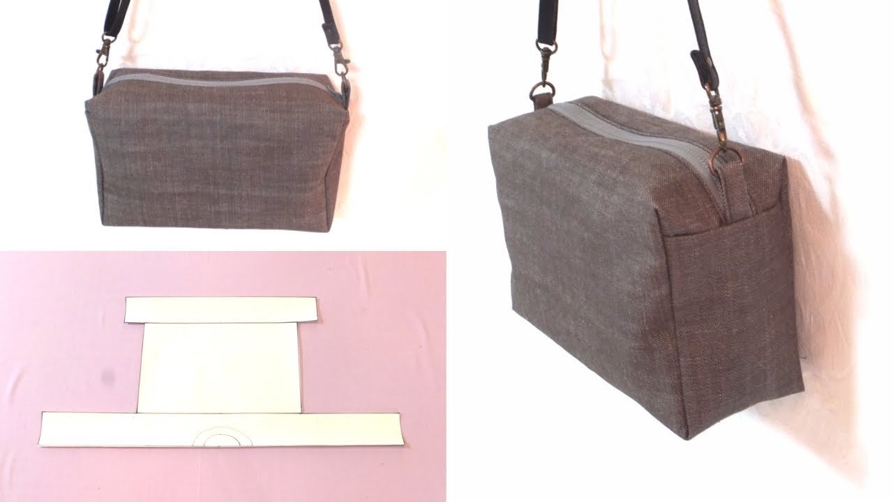 ボックスポーチをアレンジして ショルダーバッグを作りました Box Shoulder Bag Tutorial Youtube