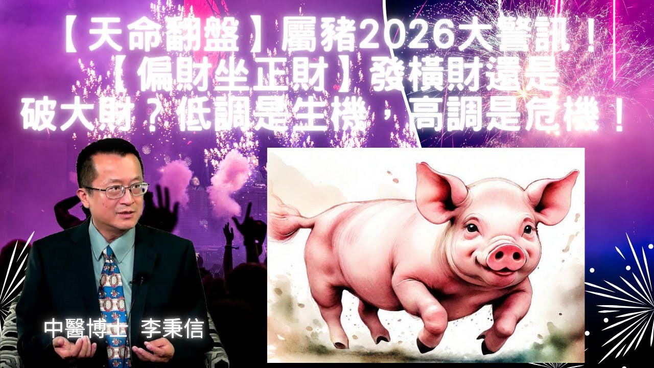 【天命翻盤】屬豬2026大警訊！【福蔭與劫煞的對決】能逃過命運的死符與小耗嗎？【偏財坐正財】發橫財還是破大財？屬豬人財運真相揭密！【月德貴人入命】祖德護體？還是天命試煉？2026屬豬關鍵命運線！