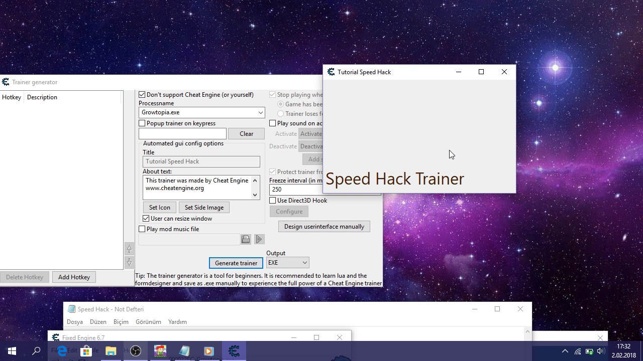 Make A Speed Hack Trainer Cheat Engine Tutorial 2 Growtopia Youtube - roblox how to speed hack on roblox with cheat engine 6 2 patched youtube