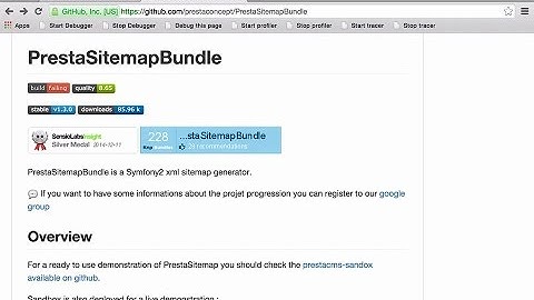How to use PrestaSitemapBundle in Symfony 2.6 [1/2]