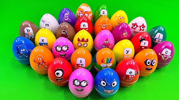 Rainbow Eggs SLIME: Digging Numberblocks Dinosaur Eggs with CLAY Coloring! Satisfying ASMR Videos