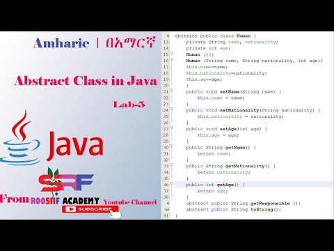 Java Programming Tutorial Abstract Class Part 5 in Amharic | በአማርኛ ...