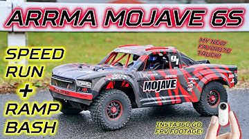 Arrma Mojave 6S BLX Speed Run & Ramp Bash - Insta360 Go RC Truck FPV Footage