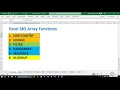 MS Excel Array Functions SORT, SORTBY & Unique 1of4