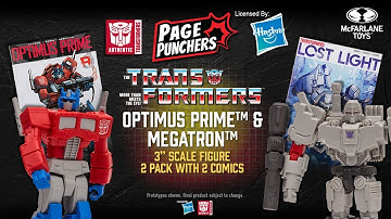NEW Page Punchers™ Optimus Prime™ & Megatron™  3" Scale Figures 2 Packs | Action Figure Showcase