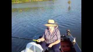 Jug fishing for catfish with Ma Bell on Lake Eufaula @ www.jugfishingpole.com