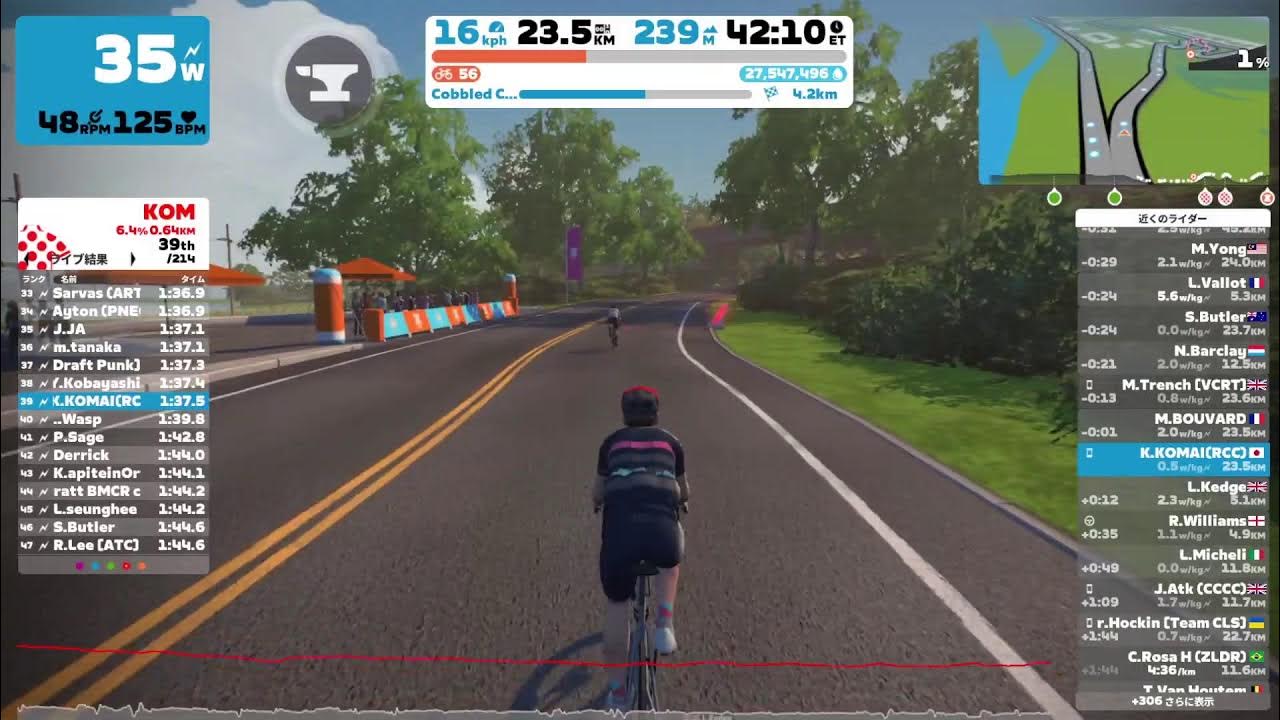 [Zwift] Race STAGE 3 COBBLE CRUSHER COBBLED CLIMBS (B) on Cobbled