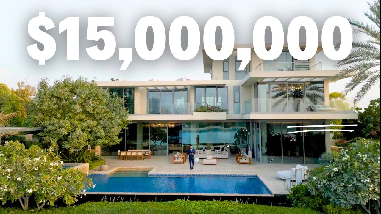 جوله داخل قصر 15,000,000$ باطلاله علي اكبر البحيرات الكرستاليه في دبي