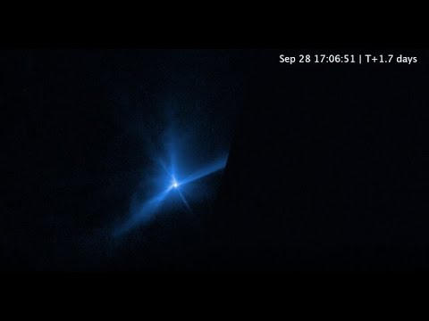 Hubble Captures Movie of DART Asteroid Impact Debris