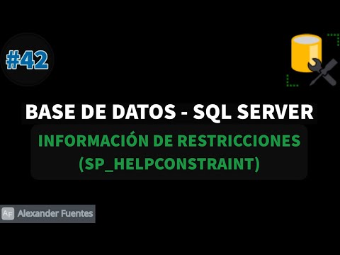 INFORMACIÓN DE RESTRICCIONES (SP_HELPCONSTRAINT) - SQL SERVER
