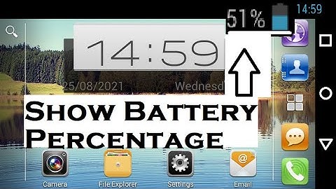 How to show the battery percentage in the status bar on Android