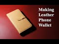 3 [가죽공예] 핸드폰 가죽 케이스 만들기 / Make Leather Phone Wallet / 패턴공유(Free Pattern)