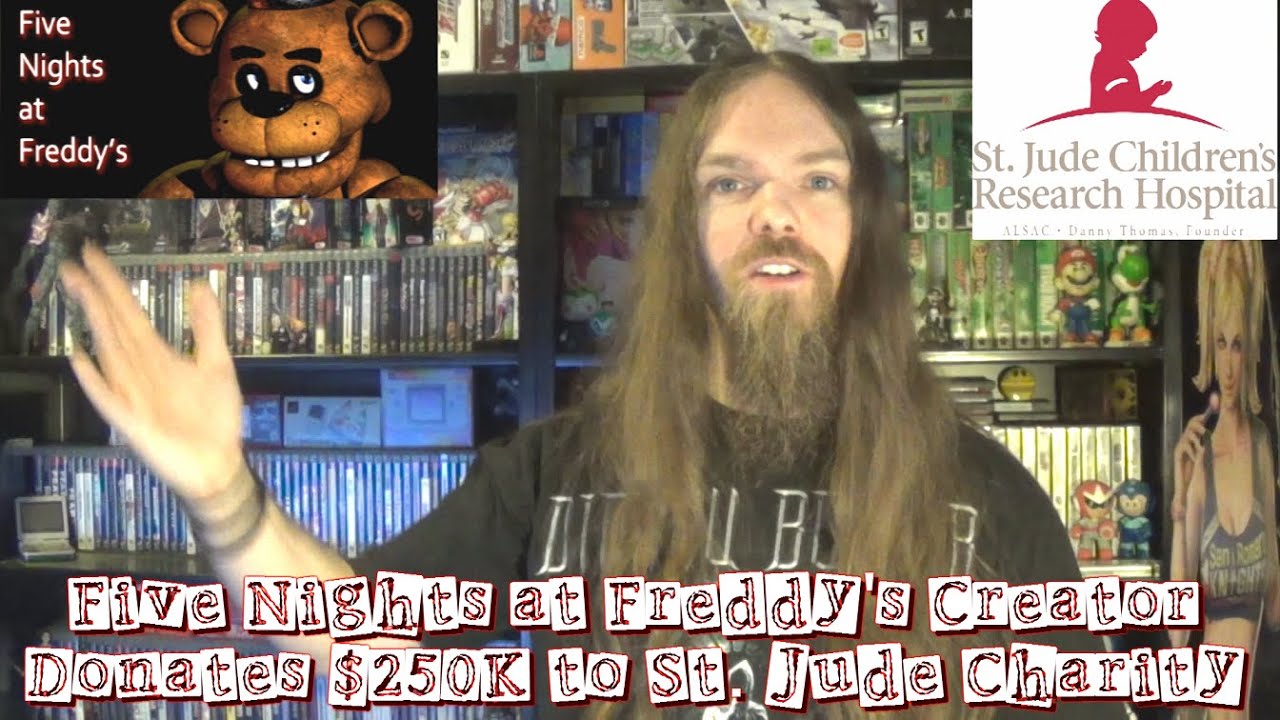 Five Nights at Freddy's Creator Donates $250K to St. Jude Charity - YouTube
