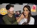 Doing HER Makeup BLINDFOLDED *AMAZING*