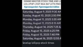 grand Master sprinkler stock time#short#grow a a garden stock time