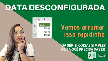 Coisas simples no excel - Data desconfigurada - Como deixar a data correta