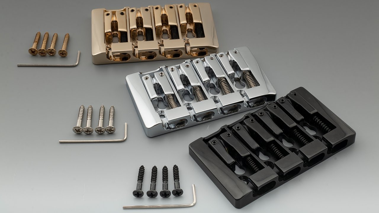 4 Pontets De Chevalet En Laiton 19 Mm – Pour Basse Jazz/Precision 4 Cordes, Améliore Le Sustain Et La Tonalité