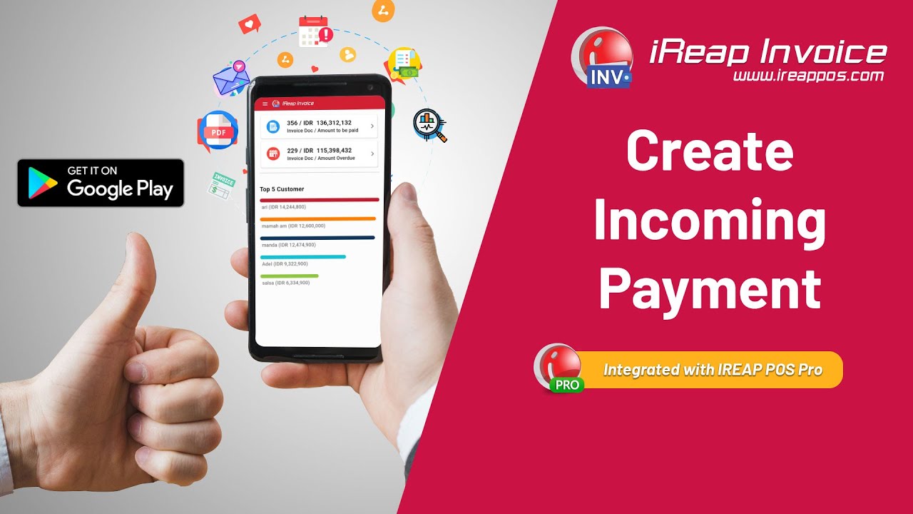 How to Create Incoming Payment in iReap Invoice - YouTube