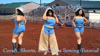 DIY Cowboy Carter Outfit - Corset Shorts and Chaps Sewing Tutorial