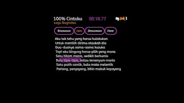 Thumbnail of 100% CINTAKU || LAGU BAGINDAS || STORY WA