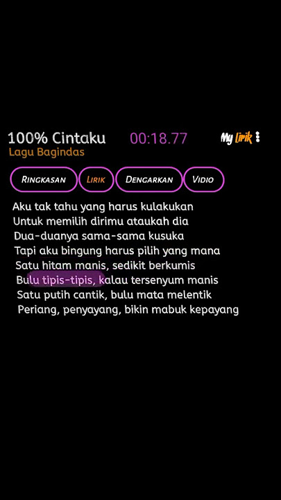 100% CINTAKU || LAGU BAGINDAS || STORY WA