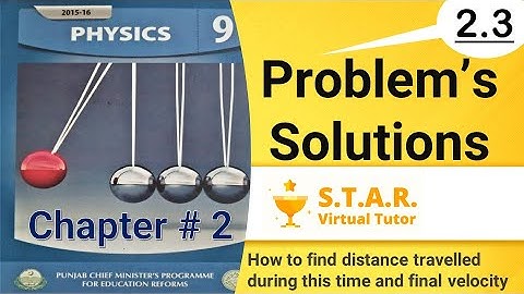 Problem# 2.3 | 9th Class | Physics | Numerical in Urdu | How to find distance and final velocity