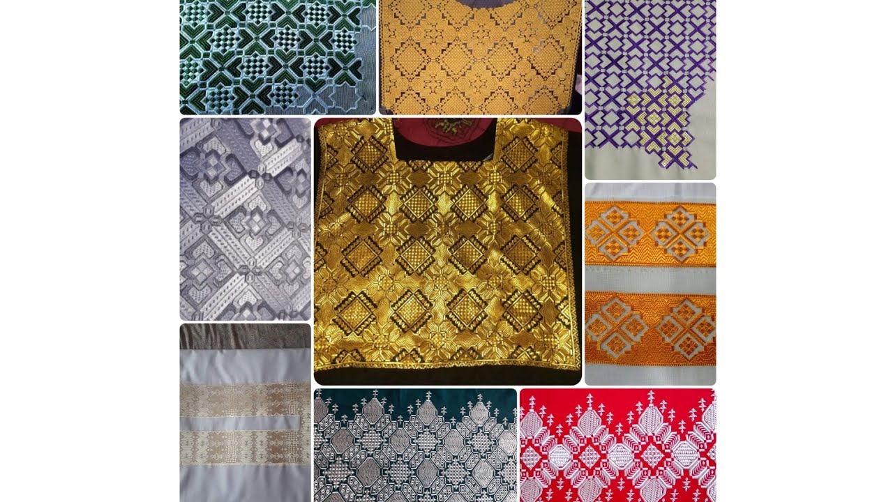 الگوهای قشنگ، زیبا و کاملا واضح خامگ دوزی دست دوزی