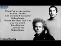 Simon  garfunkel  the boxer  lyrics meaning