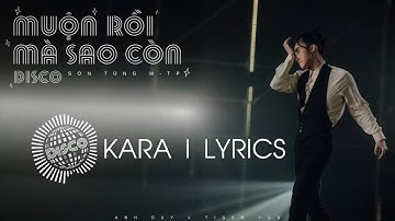MUỘN RỒI MÀ SAO CÒN (Disco Version) | SƠN TÙNG M-TP | tone down, mix vocal, sing it