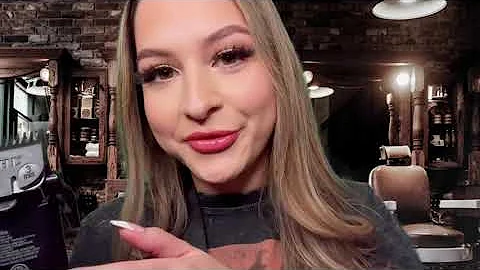 ASMR Barbershop roleplay Men's haircut  beard trim...