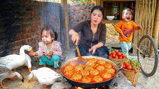 Harvesting Fresh Tomatoes With My Kids  Selling At The Market And Cooking Delicious Tomato Dishes