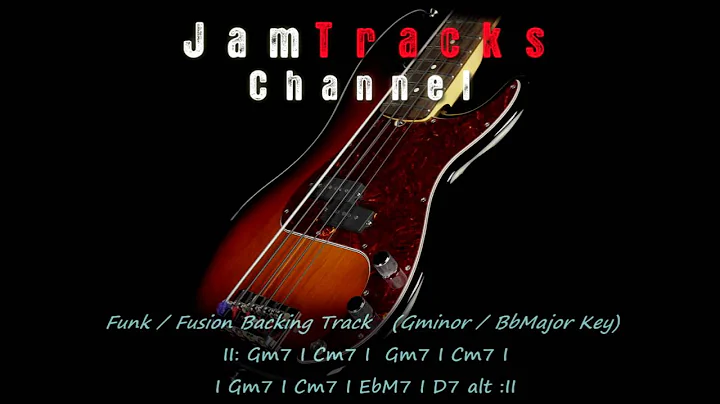 Funk / Fusion Bass Backing Track in Gm