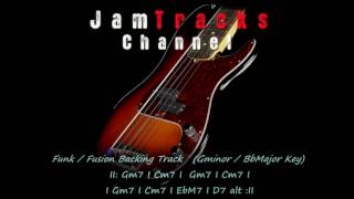 Funk / Fusion Bass Backing Track in Gm chords