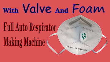 Stable FFP2 N95 KN95 Particulate Folded Respirator and Surgical Mask Machine With Valve and Sponge