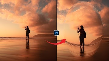 How to make Floating glass sphere in photoshop | photoshop tutorial