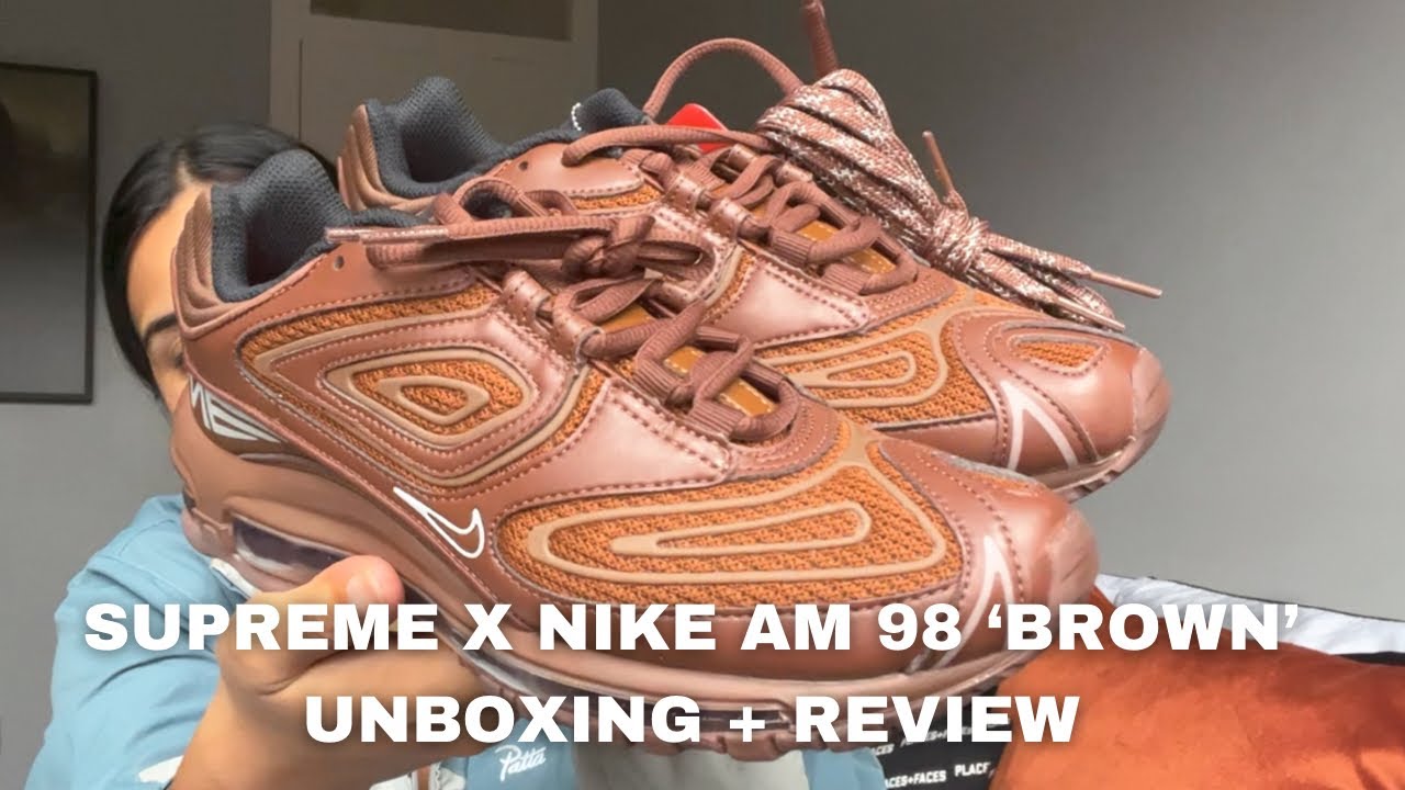 Supreme Week 10 FW22! Supreme x Nike Air Max 98 TL 'Fauna Brown' |  Unboxing, Review + ON FEET - YouTube