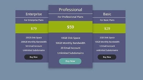 How to make pricing table- |HTML|CSS
