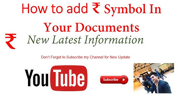 Add Indian  Rupee ₹ Symbol full