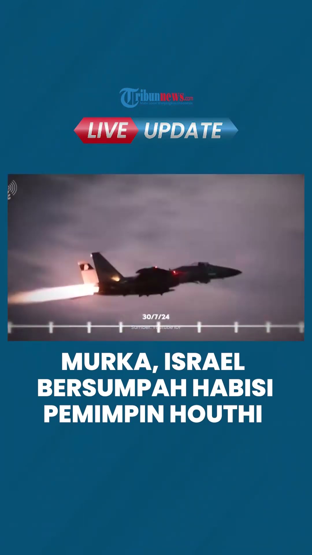 Tel Aviv Diserang Rudal, Israel Bersumpah Bakal Habisi Para Pemimpin Houthi Nasib seperti Hamas