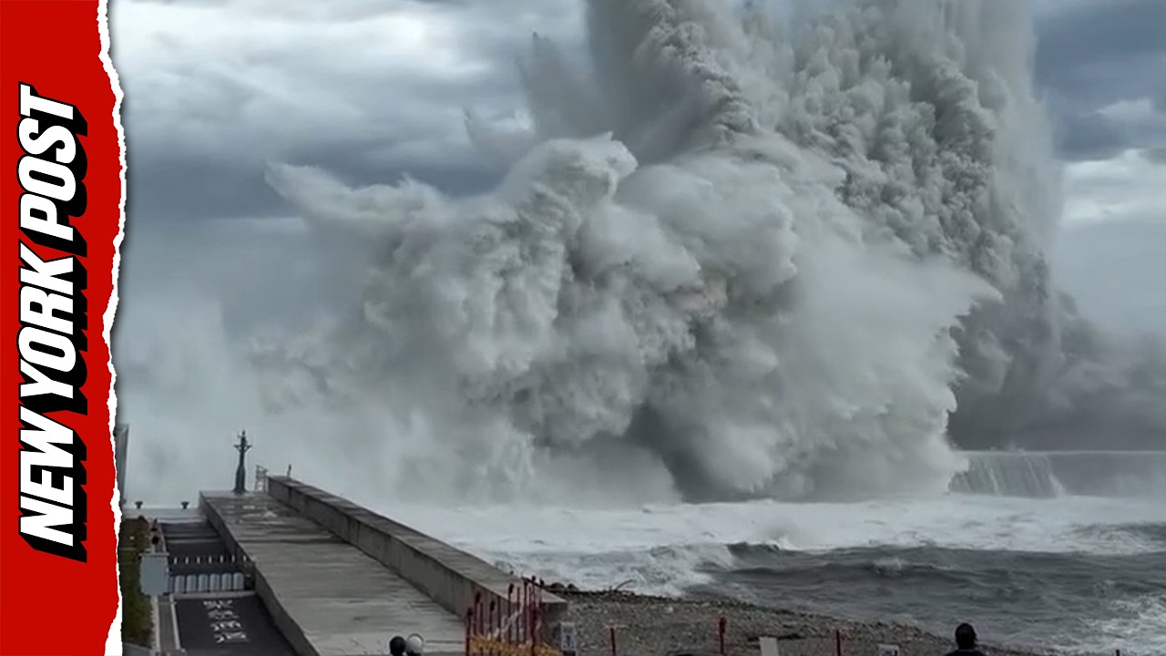 Massive Waves Thrash Taiwan as Super Typhoon Champi Slams Island
