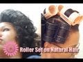 How to Roller Set Natural Hair using Magnetic Rollers / Smooth Roots