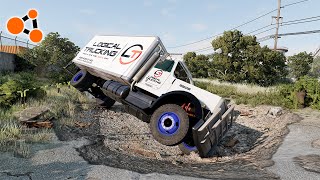Truck Vs Pothole Beamng Drive