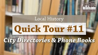 Local History Quick Tour City Directories And Phone Books